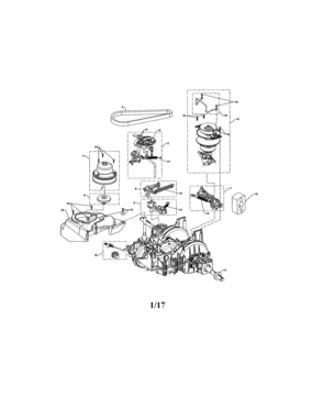 Transaxle Diagram and Parts List for  Craftsman Lawn Tractor