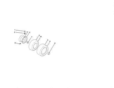Wheels & Tires Diagram and Parts List for  Craftsman Lawn Tractor