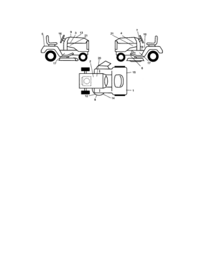 Decals Diagram and Parts List for  Craftsman Lawn Tractor