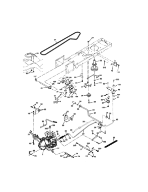 Ground Drive Diagram and Parts List for 917272680  Craftsman Lawn Tractor
