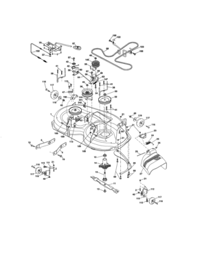 Mower Deck Diagram and Parts List for  Craftsman Lawn Tractor