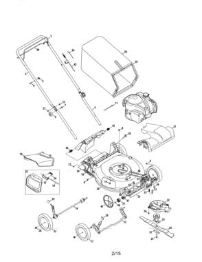 Lawn Mower Diagram and Parts List for  Craftsman Lawn Mower