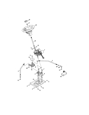Steering Diagram and Parts List for  Craftsman Lawn Tractor