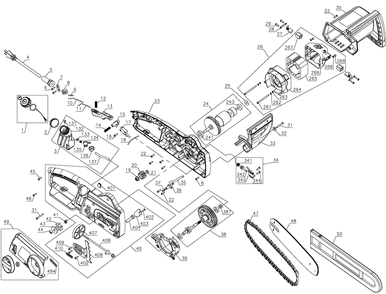Diagram Diagram and Parts List for Type 1 Craftsman Chainsaw