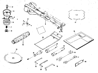 Optional Accessories Diagram and Parts List for  Craftsman Trimmer