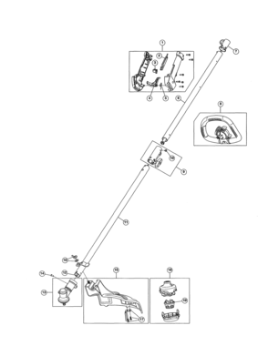Drive Shaft/shield/handle Diagram and Parts List for  Craftsman Trimmer