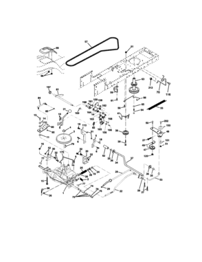Ground Drive Diagram and Parts List for  Craftsman Lawn Tractor