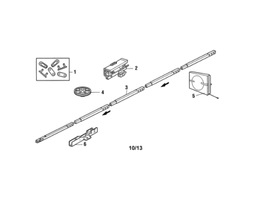 Rail Assembly Diagram and Parts List for  Craftsman Garage Door Opener