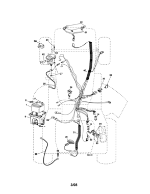Electrical Diagram and Parts List for  Craftsman Lawn Tractor