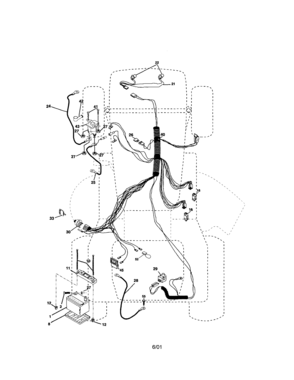Electrical Diagram and Parts List for  Craftsman Lawn Tractor