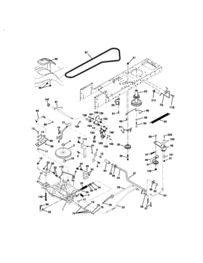 Ground Drive Diagram and Parts List for  Craftsman Lawn Tractor