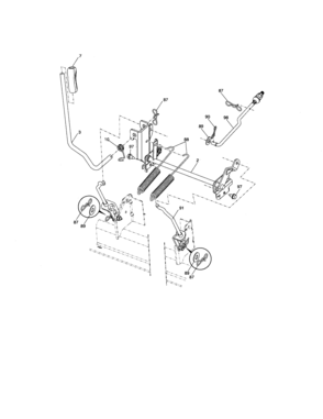 Lift Assembly Diagram and Parts List for  Craftsman Lawn Tractor
