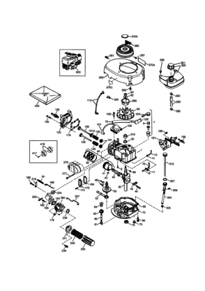 Craftsman 4-cycle Engine Diagram and Parts List for 143994508  Craftsman Engine