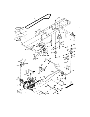Ground Drive Diagram and Parts List for  Craftsman Lawn Tractor