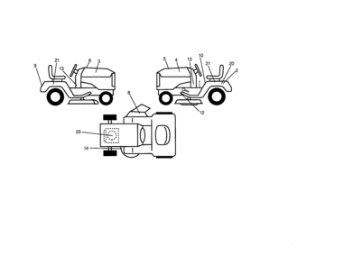 Decals Diagram and Parts List for  Craftsman Lawn Tractor