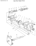 Gear Box Diagram and Parts List for  Craftsman Snow Blower