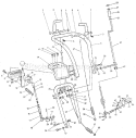 Handle Assembly Diagram and Parts List for  Craftsman Snow Blower