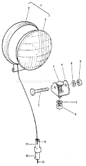 Light Assembly Diagram and Parts List for  Craftsman Snow Blower