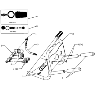 Handle Assy Diagram and Parts List for  Craftsman Compressor