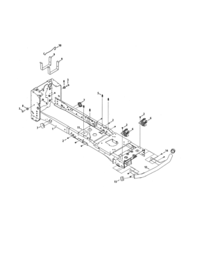 Frame/bumper Diagram and Parts List for  Craftsman Lawn Tractor