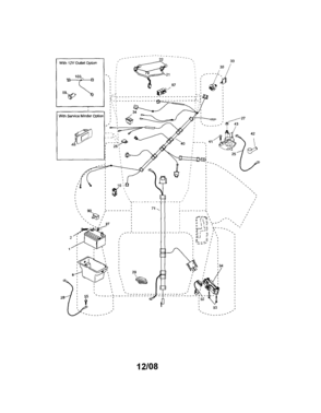 Electrical Diagram and Parts List for 917288120  Craftsman Lawn Tractor