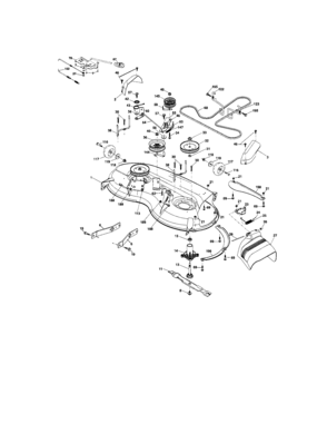 Mower Deck Diagram and Parts List for  Craftsman Lawn Tractor