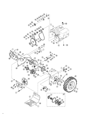 Wheels/drive Diagram and Parts List for  Craftsman