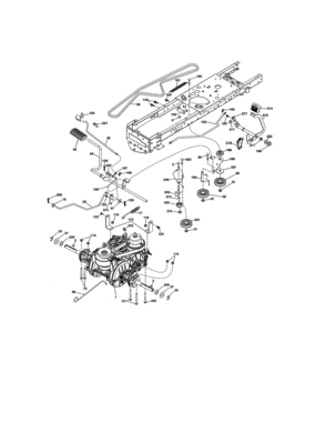 Ground Drive Diagram and Parts List for  Craftsman Lawn Tractor