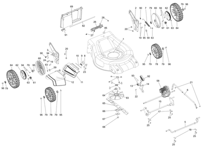Diagram Diagram and Parts List for Type 1 Craftsman Lawn Mower