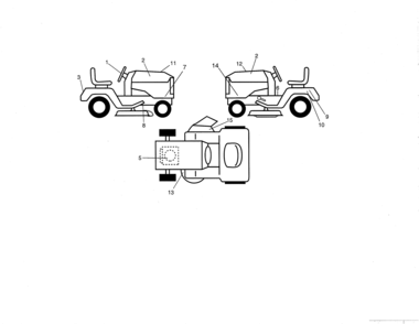 Decals Diagram and Parts List for  Craftsman Lawn Tractor