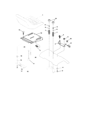 Seat Assembly Diagram and Parts List for  Craftsman Lawn Tractor