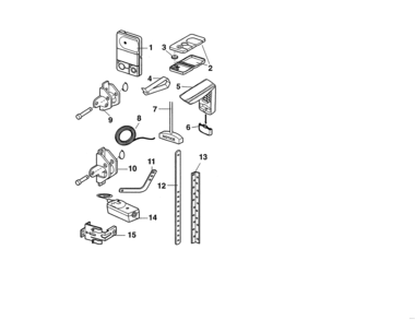 Installation Parts Diagram and Parts List for  Craftsman Garage Door Opener