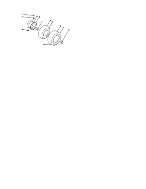 Wheels And Tires Diagram and Parts List for  Craftsman Lawn Tractor