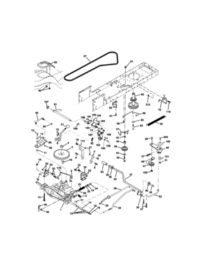 Ground Drive Diagram and Parts List for  Craftsman Lawn Tractor
