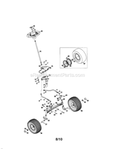Steering_Axle Diagram and Parts List for  Craftsman Lawn Tractor