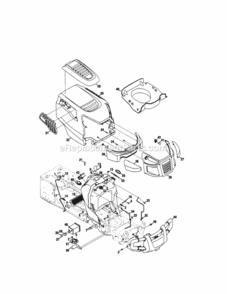 Page R Diagram and Parts List for  Craftsman Lawn Tractor
