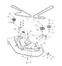 4450 Deck-ClutchSupport Diagram and Parts List for  Craftsman Lawn Mower