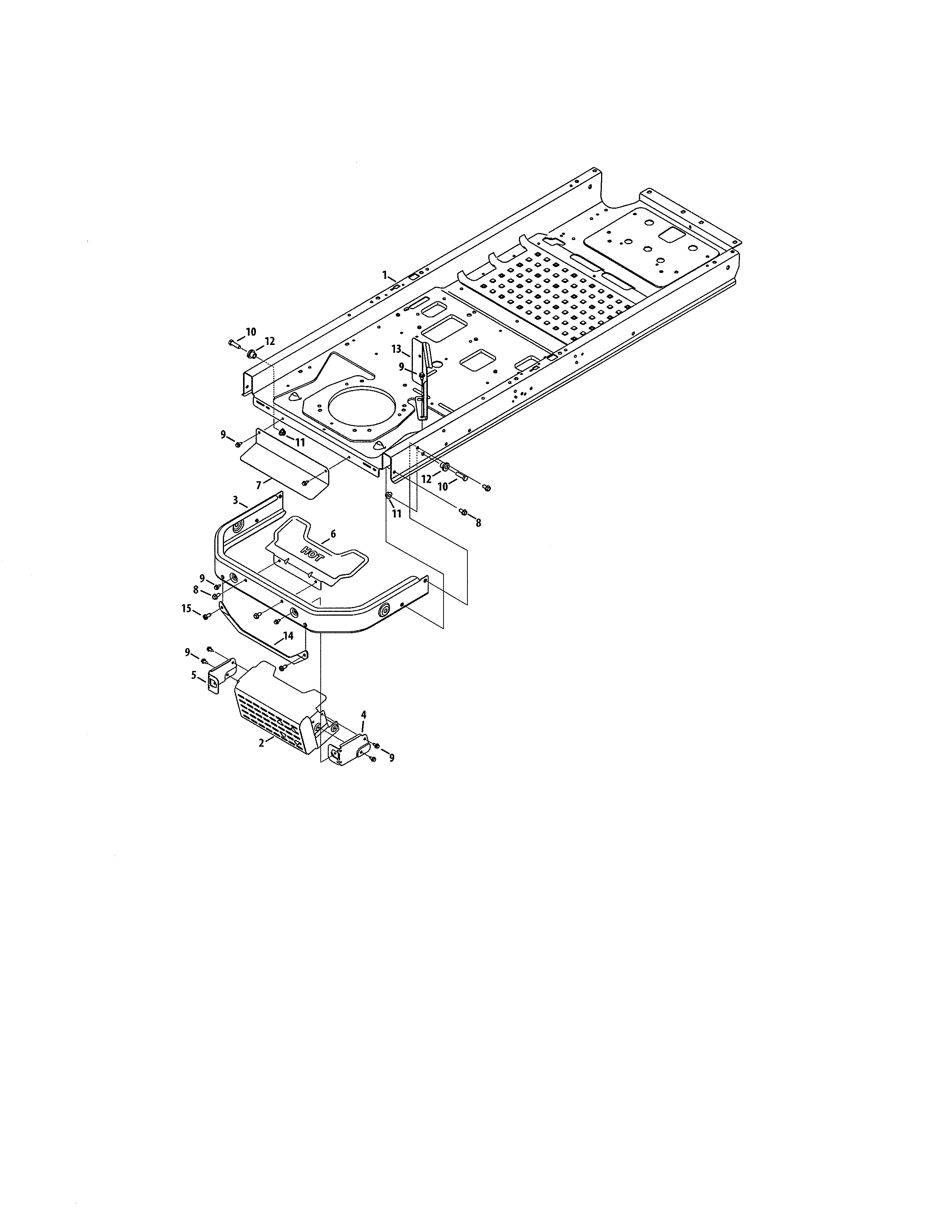 Frame/bumper Diagram and Parts List for  Craftsman Engine