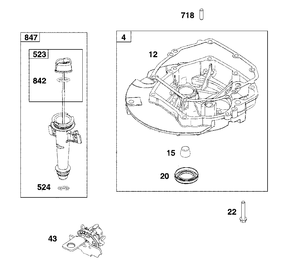 Sump/lubrication Diagram and Parts List for  Craftsman Pressure Washer