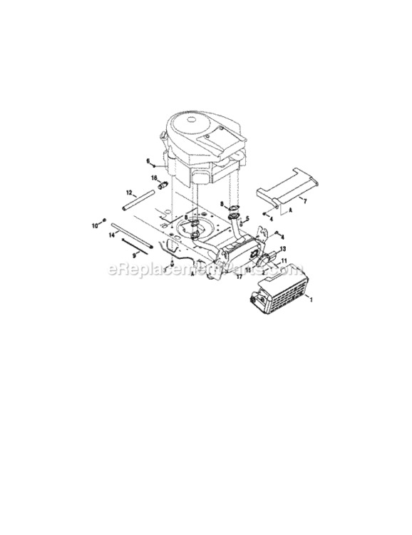 Page U Diagram and Parts List for  Craftsman Lawn Tractor
