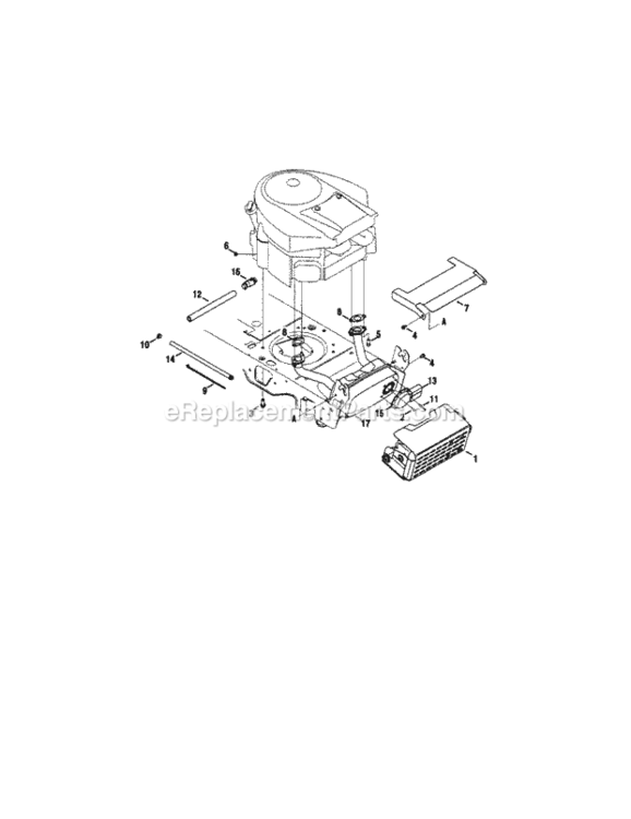 Page E Diagram and Parts List for  Craftsman Lawn Tractor