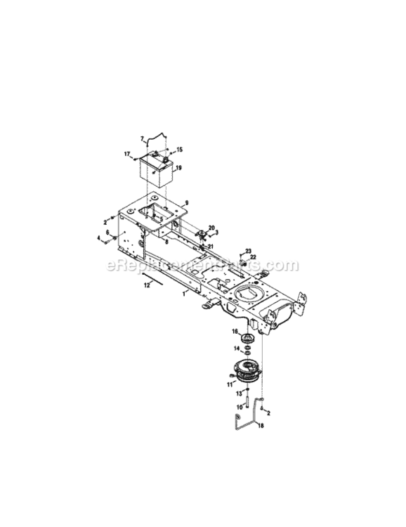 Page F Diagram and Parts List for  Craftsman Lawn Tractor