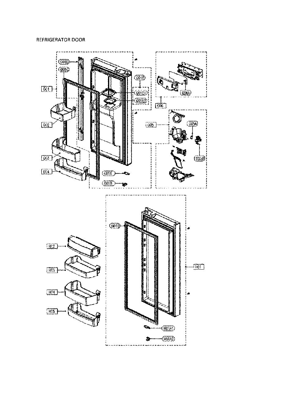 Refrigerator door Diagram and Parts List for 11173035910  Kenmore Refrigerator