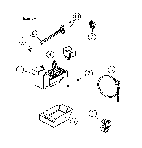 Part Location Diagram of 3007700700 Daewoo Seal tube water fill