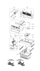 Part Location Diagram of 30145-0032900-00 Daewoo Refrigerator freezer basket divider