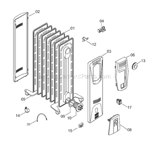 Part Location Diagram of 531147 DeLonghi Wire Clamp