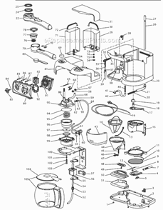 Part Location Diagram of 607529 DeLonghi Bracket