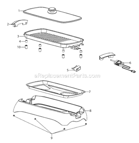 Page A Diagram and Parts List for  DeLonghi Grill