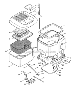 Page A Diagram and Parts List for  DeLonghi Deep Fryer