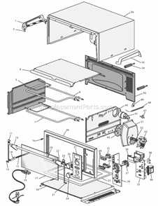 Page A Diagram and Parts List for  DeLonghi Toaster Oven
